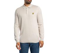 Lyle & Scott Cotton Merino Knit Longsleeved Polo Shirt, Cove - XL
