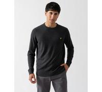 Lyle & Scott Cotton Merino Mens Crew Neck Jumper - 398 Charcoal Marl - 398 Charcoal Marl - M