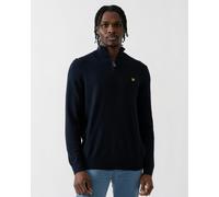 Lyle & Scott Cotton Merino Mens Quarter Zip Jumper - Dark Navy material_cotton - Size 2XL