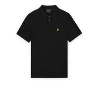 Lyle & Scott Cotton Short Sleeve Knitted Polo JET BLACK