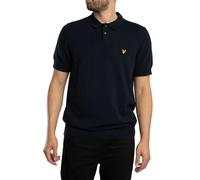 Lyle & Scott Cotton Short Sleeve Mens Knitted Polo - Z271 Dark Navy