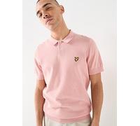 Cotton Short Sleeve Knitted Polo Shirt Pink Grapefruit XXL