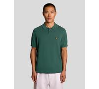 Lyle & Scott Cotton Short Sleeve Mens Knitted Polo - W130 Everglade