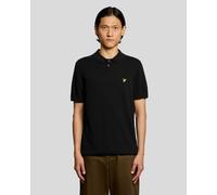 Lyle & Scott Cotton Short Sleeve Mens Knitted Polo - Z865 Jet Black - Z865 Jet Black - XL