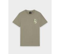 Lyle & Scott Dandelion Script Mens Graphic T-Shirt - Y129 Lint - Y129 Lint - XL