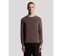 Lyle & Scott Engineered Rib Crew Neck - X863 Espresso - X863 Espresso - L
