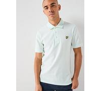 Lyle & Scott Essentials Plain Polo Shirt, Light Blue, Size M, Men Light Blue
