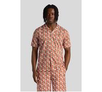 Lyle & Scott Floral Print Resort Shirt Tangerine Tango size M | Casual Shirts Outlet | Men | Orange M