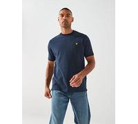Lyle & Scott Football Jacquard Relaxed Fit T-Shirt- Navy, Navy, Size 2Xl, Men Navy