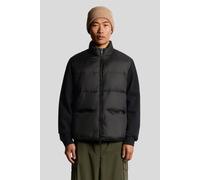 Lyle & Scott Funnel Neck Hybrid Zip Through Jumper Jet Black size XL | Light Jackets Outlet | Men | Black XL