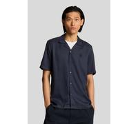 Lyle & Scott Geo Motif Printed Revere Shirt Dark Navy size M | Casual Shirts Outlet | Men | Blue M