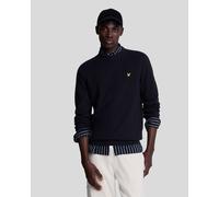 Lyle & Scott Grid Knit Mens Crew Neck Jumper - Z271 Dark Navy - Z271 Dark Navy - XL