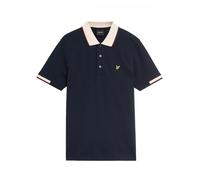 Lyle & Scott Half Tipped Mens Polo Shirt - Dark Navy Cotton - Size Medium