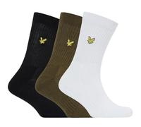 Lyle & Scott Hamilton 3 Pack Socks 7-11 UK (UK, Alpha, One Size, Regular, Regular, Dark Olive/White/Black)