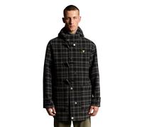 Lyle & Scott Heavy Jackets Modular Tartan Duffle Coat Z865 Jet Black, L