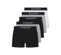 Lyle & Scott Mens Henrick 5 Pack Boxers Black/White/Green M