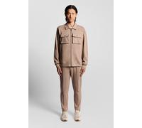 Lyle & Scott Interlock Jersey Overshirt Cobblestone size L | Shirts Outlet | Men L