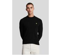 Lyle & Scott Lambswool Blend Crew Neck Jumper Jet Black Marl size XS | Sweaters Outlet | Men | Black XS