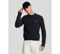Lyle & Scott Lambswool Blend Crew Neck Jumper - Z56 Dark Navy Marl