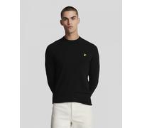 Lyle & Scott Lambswool Blend Mens Crew Neck Jumper - Black - Size Large