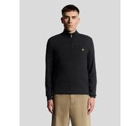Lyle & Scott Lambswool Blend Quarter Zip Jumper - W155 Jet Black Marl - W155 Jet Black Marl - XL