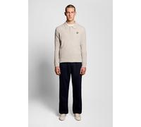 Lyle & Scott Lambswool Blend Rugby Jumper Light Grey Marl size S | Sweaters Outlet | Men | Gray S