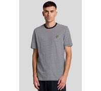 Lyle & Scott - Linen Blend Breton Stripe Dark Navy/ White - T-Shirt - blue - XL - 85% Cotton, 15% Linen,Jersey XL
