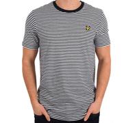 Linen Blend Breton Stripe T-Shirt Dark Navy/White M