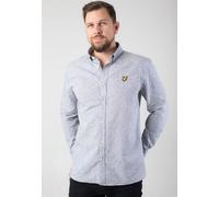 Lyle & Scott - Linen Oxford Dark Navy - Shirt - blue - L - 60% Cotton, 40% Linen L