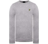 Lyle & Scott Logo Long Sleeve Crew Neck Mens Grey Sweater ML424VOG_D24