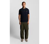 Lyle & Scott Logo Ribbed Polo Shirt Dark Navy/bone White size S | Casual Shirts Outlet | Men | Blue S