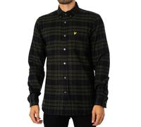 Lyle & Scott Long Sleeve Mountain Checkered Flannel Shirt - Moss Green - S
