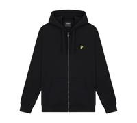 Lyle & Scott Loopback Cotton Full Zip Hoodie - Jet Black