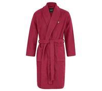 Lyle & Scott Lounge Lucas Towelling Bathrobe Ruby Wine