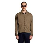 Lyle & Scott LS Woven Shirts Enzyme Wash Zip Through Overshirt X569 Khaki Ash, L