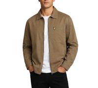 Lyle & Scott Enzyme Wash Mens Zip Overshirt - X569 Khaki Ash - X569 Khaki Ash - L