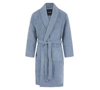 Lyle & Scott Men's Lucas Bathrobe - Luxurious Towelling Dressing Gown with Classic Embroidered Eagle Chest Logo (UK, Alpha, S, Regular, Regular, Tempest)