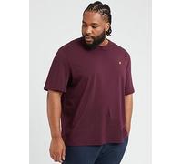 Lyle & Scott Lyle & Scott Big & Tall Plain T-Shirt, Dark Red, Size 5Xl, Men Dark Red