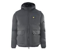 Lyle & Scott Mens 2 in 1 Ripstop Black Puffer Jacket - Size Large