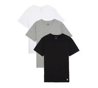 Lyle & Scott Mens 2026 Basic 3 Pack T-Shirt - Jet Black/Grey Marl/White - XXL
