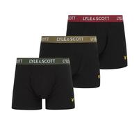 Lyle & Scott Men's 3 Pack Barclay Trunks, Black, XL
