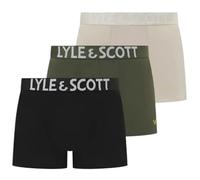 Lyle & Scott Mens 3 Pack Boxer Briefs Daniel (UK, Alpha, XXL, Regular, Regular, Pumice Stone/Beetle/Black)