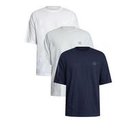 Lyle & Scott Men's 3 Pack Lounge Relaxed T-Shirt, Light Grey/Navy/White, XXL
