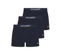 Lyle & Scott Men's 3 Pairs of Devon Cotton Trunk Boxer Shorts Multipack (S, Regular, Peacoat)