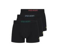 Lyle & Scott Men's 3 Pairs of Devon Cotton Trunk Boxer Shorts Multipack (UK, Alpha, XXL, Regular, Regular, Black/Multi)