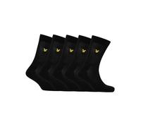 Lyle & Scott Men's 5 Pack Camdyn Premium Sport Socks, Black, One Size