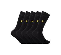 Lyle & Scott Men's 5 Pack Liam Premium Socks, Black