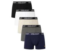 5 Pack Miller Trunks Black/White/Grey/Peacoat S