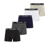 Lyle & Scott Mens 5 pack Miller Trunks Black/Navy/Grey XL