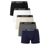 Lyle & Scott Mens 5 pack Miller Trunks Black/Navy/Grey S